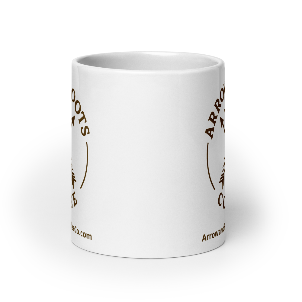 White glossy mug
